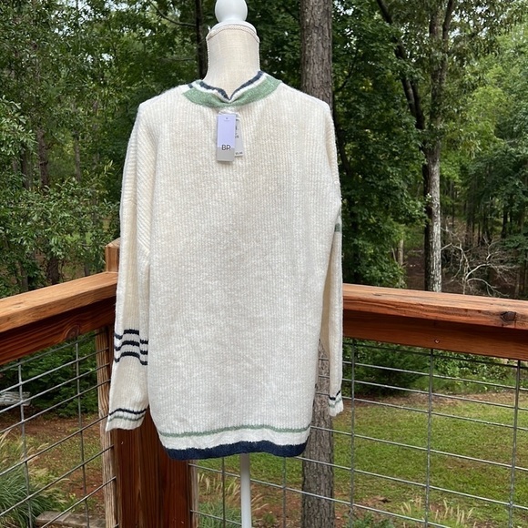BP Oversized Knit Button Front Light Academia Nerdy Cardigan w/ Pockets M NWT - Picture 8 of 10